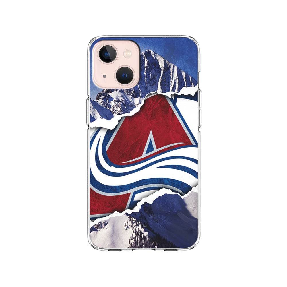 NHL Colorado Avalanche Mountains iPhone 15 Plus Case