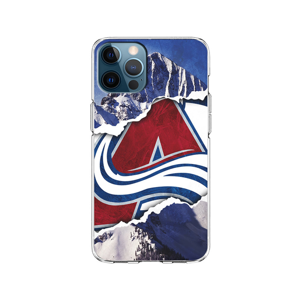 NHL Colorado Avalanche Mountains iPhone 15 Pro Case