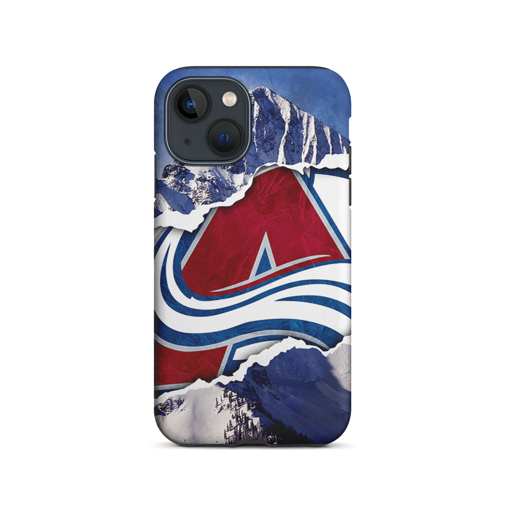 NHL Colorado Avalanche Mountains iPhone 15 Plus Case