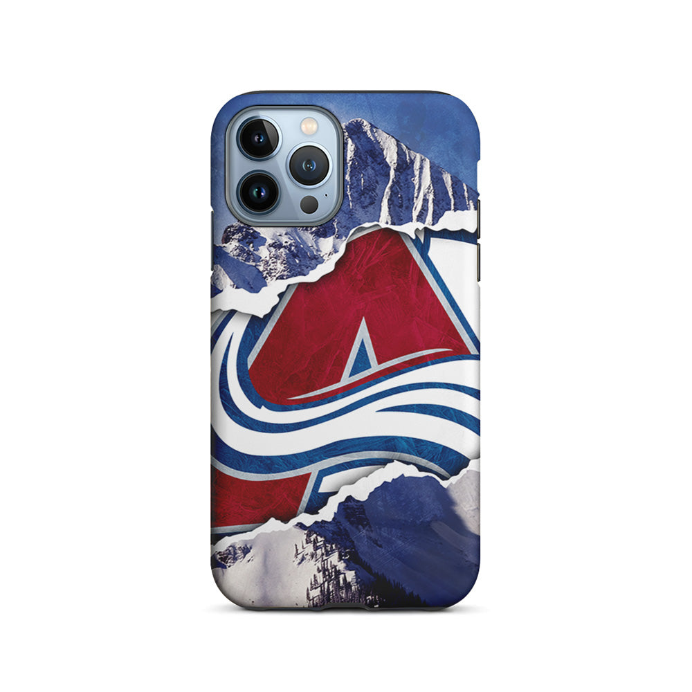 NHL Colorado Avalanche Mountains iPhone 15 Pro Case