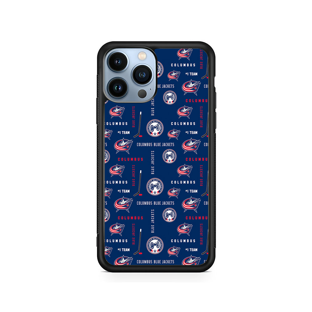 NHL Columbus Blue Jackets Design iPhone 15 Pro Case