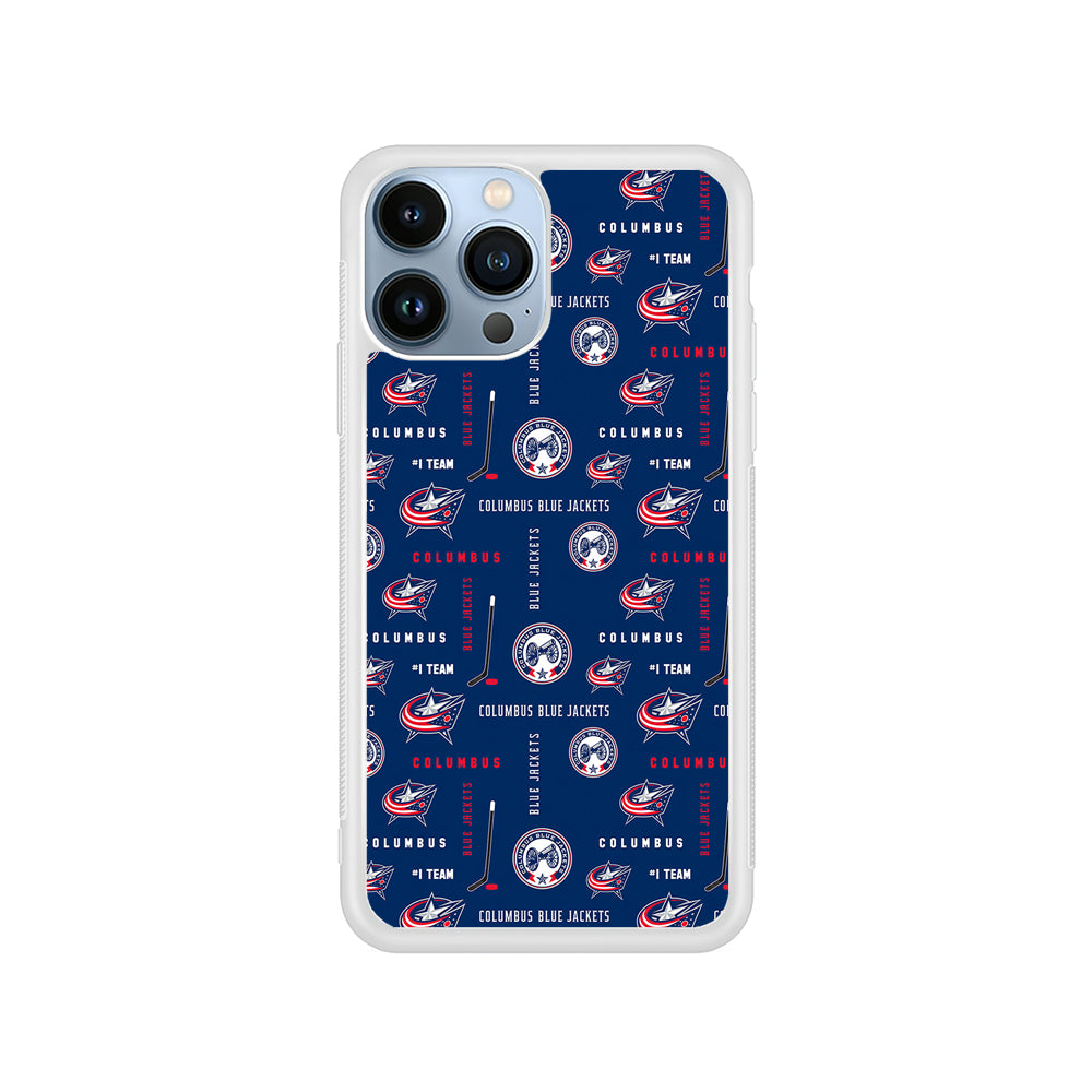 NHL Columbus Blue Jackets Design iPhone 15 Pro Case