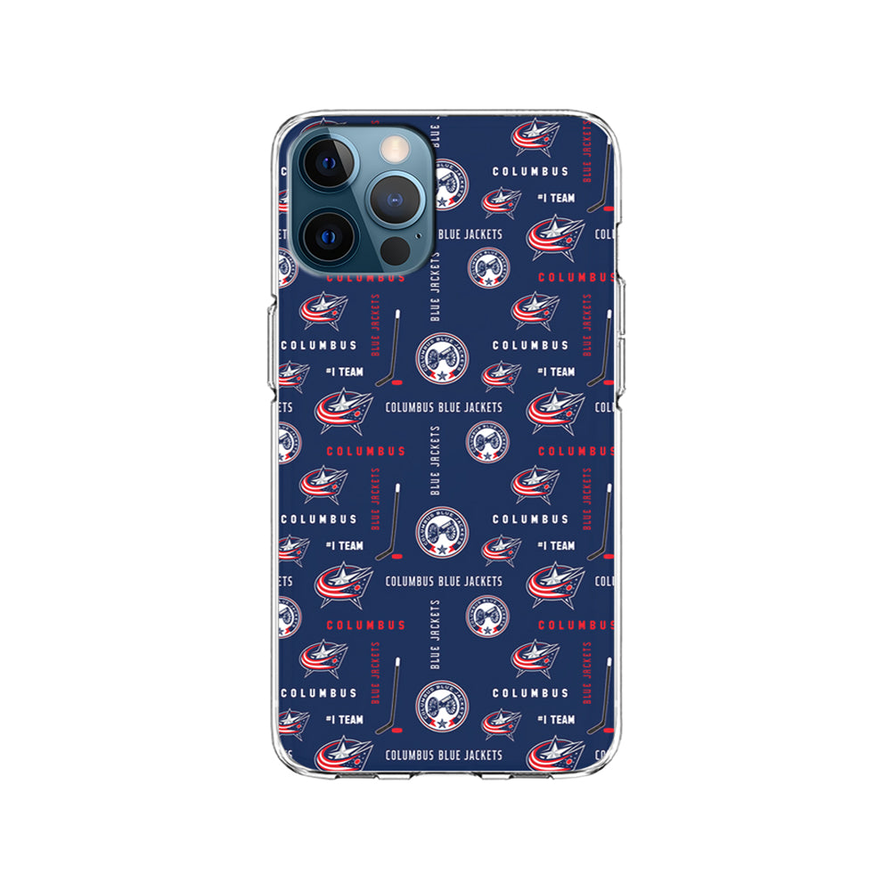 NHL Columbus Blue Jackets Design iPhone 15 Pro Case