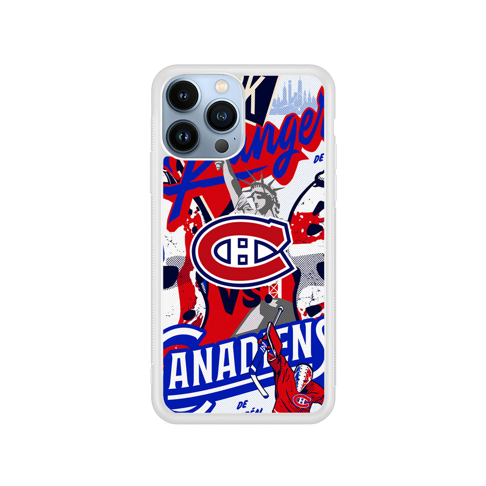 NHL Montreal Canadiens Rangers iPhone 15 Pro Case