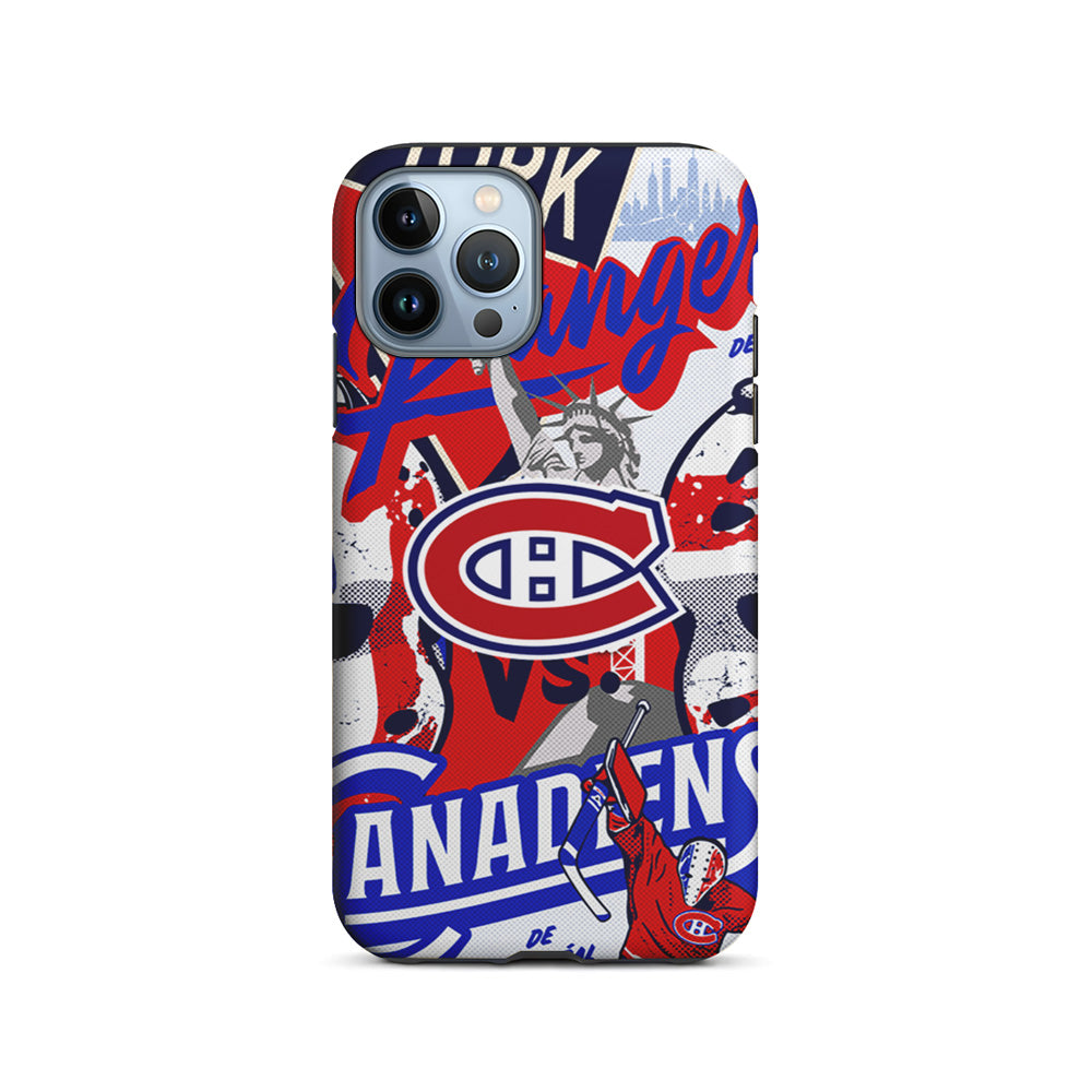 NHL Montreal Canadiens Rangers iPhone 15 Pro Case