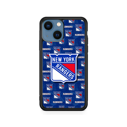 NHL New York Rangers Pattern iPhone 15 Plus Case