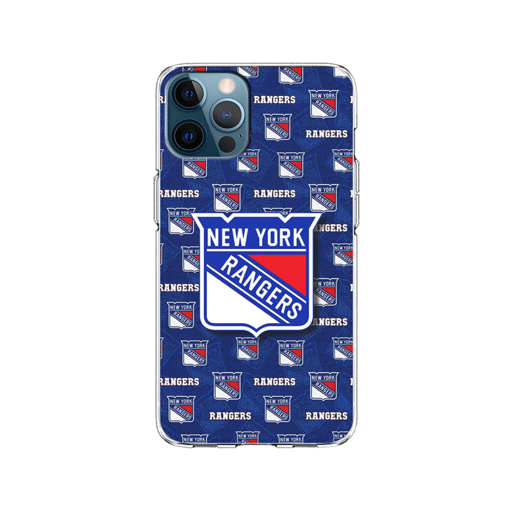 NHL New York Rangers Pattern iPhone 15 Pro Case