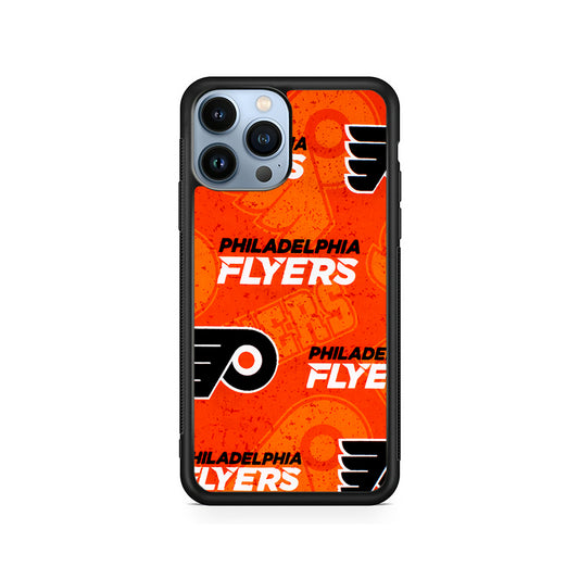 NHL Philadelphia Flyers Pattern iPhone 15 Pro Case