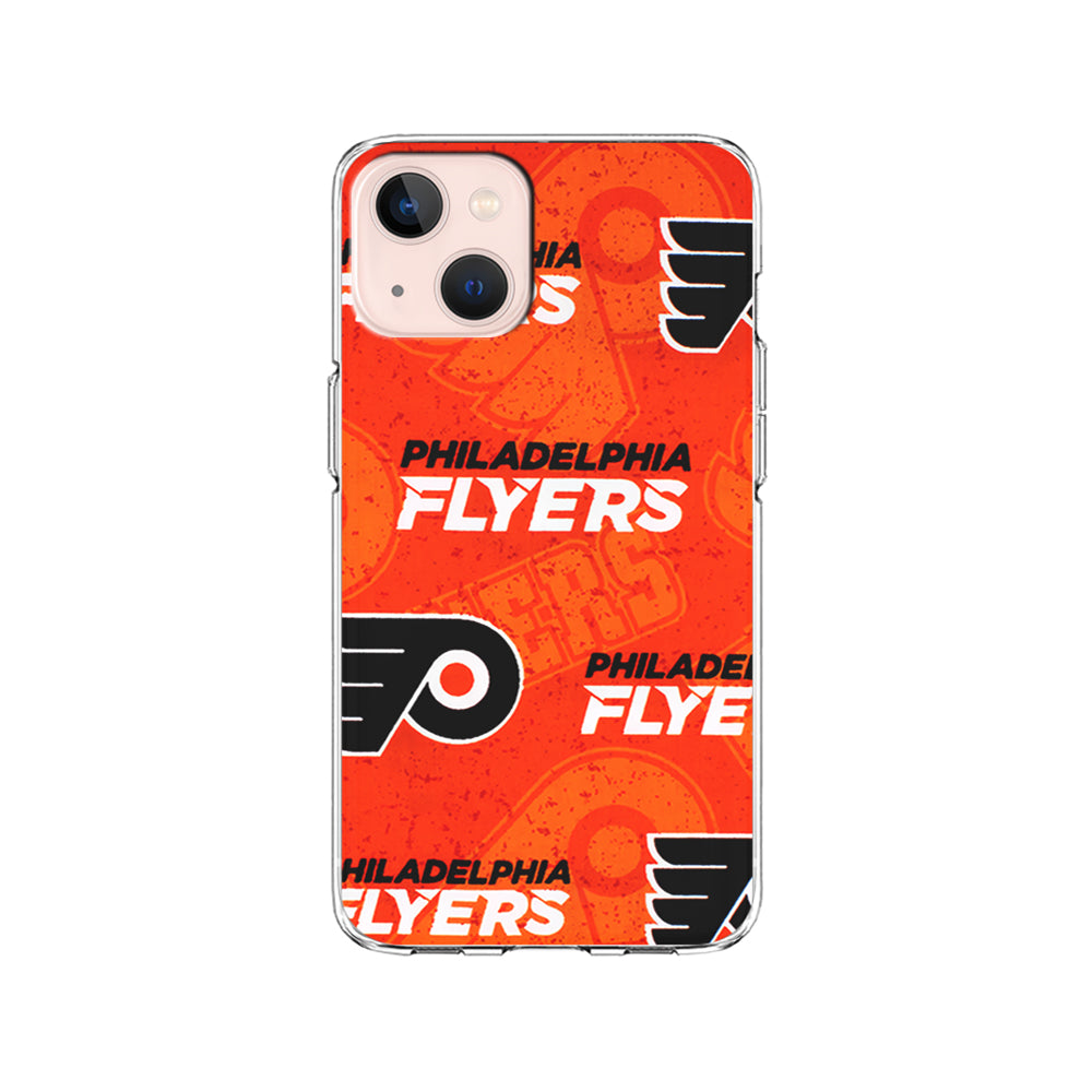 NHL Philadelphia Flyers Pattern iPhone 15 Plus Case