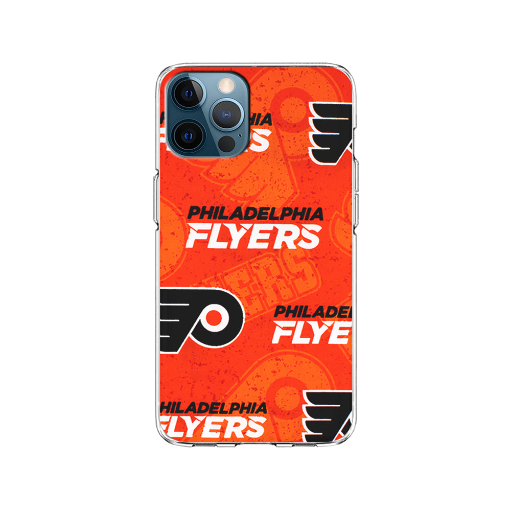 NHL Philadelphia Flyers Pattern iPhone 15 Pro Case