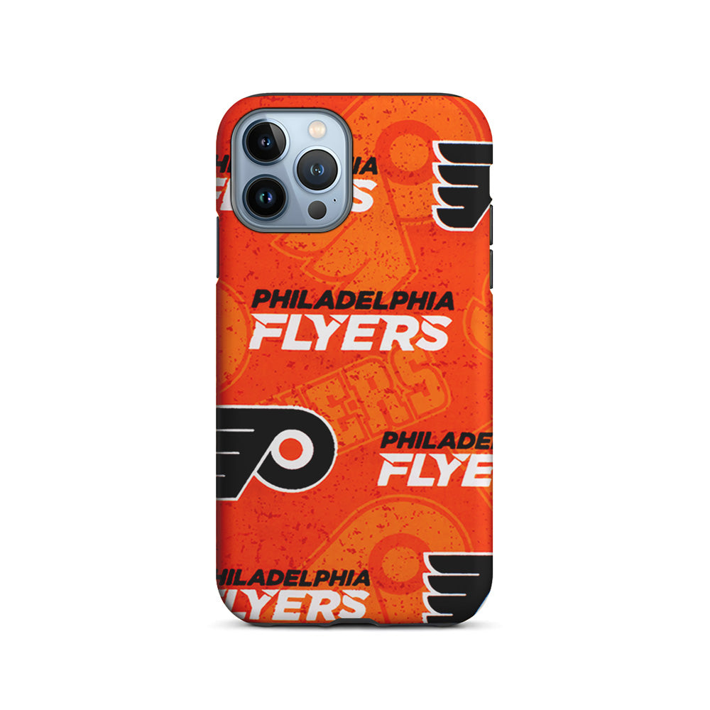 NHL Philadelphia Flyers Pattern iPhone 15 Pro Case