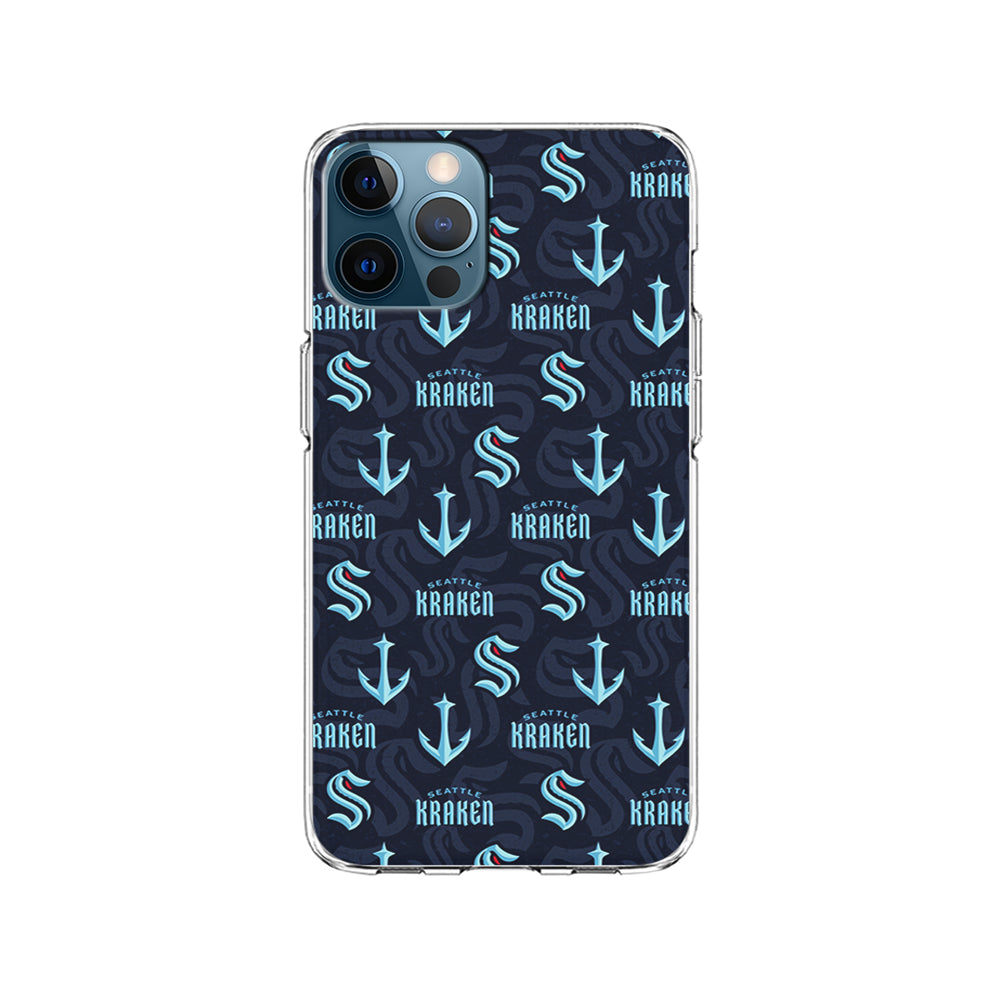 NHL Seattle Kraken Pattern iPhone 15 Pro Case