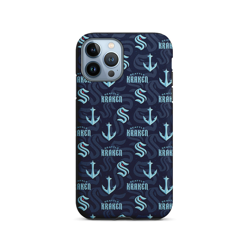 NHL Seattle Kraken Pattern iPhone 15 Pro Case