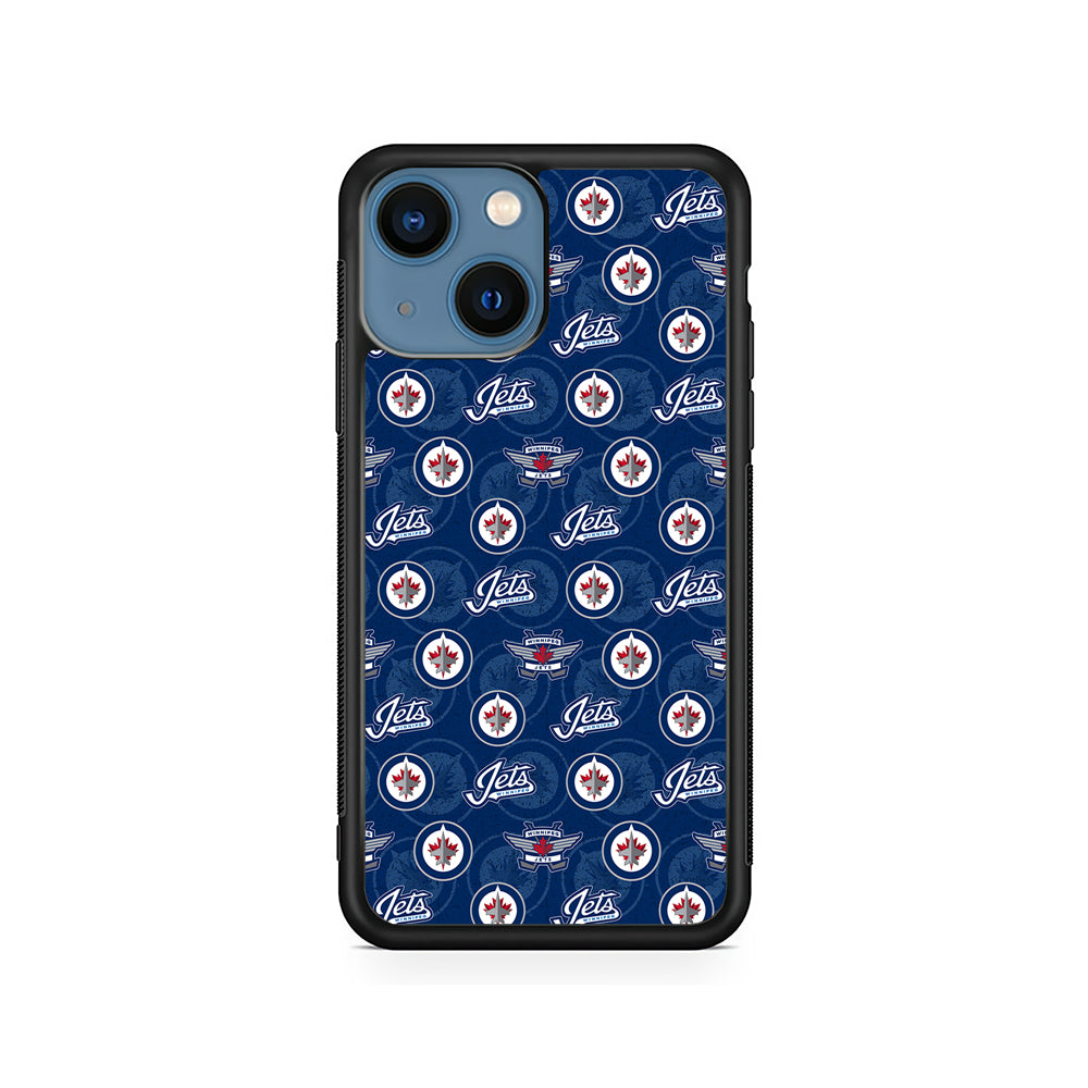 NHL Winnipeg Jets Pattern iPhone 15 Plus Case