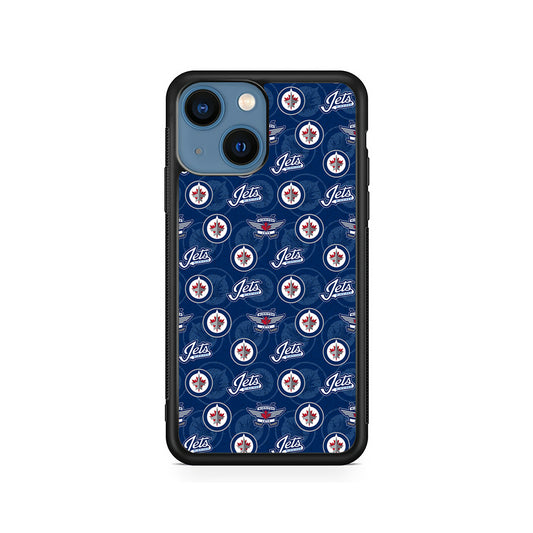 NHL Winnipeg Jets Pattern iPhone 13 Mini Case