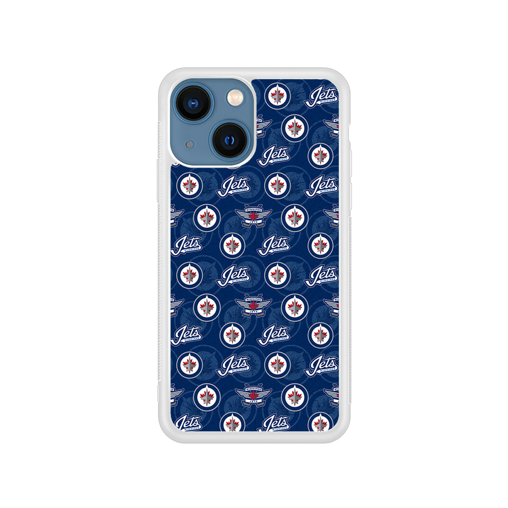 NHL Winnipeg Jets Pattern iPhone 15 Plus Case