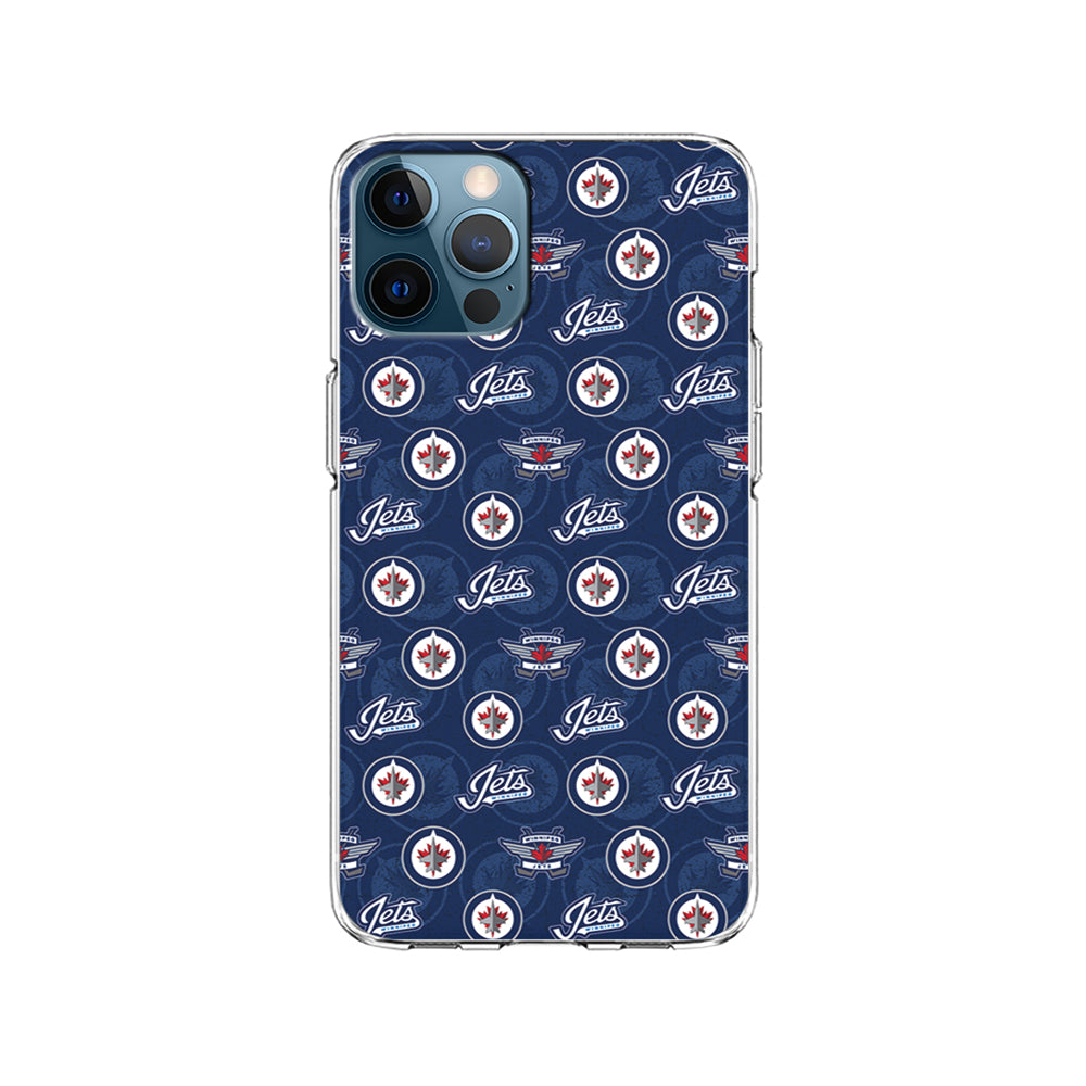 NHL Winnipeg Jets Pattern iPhone 14 Pro Case