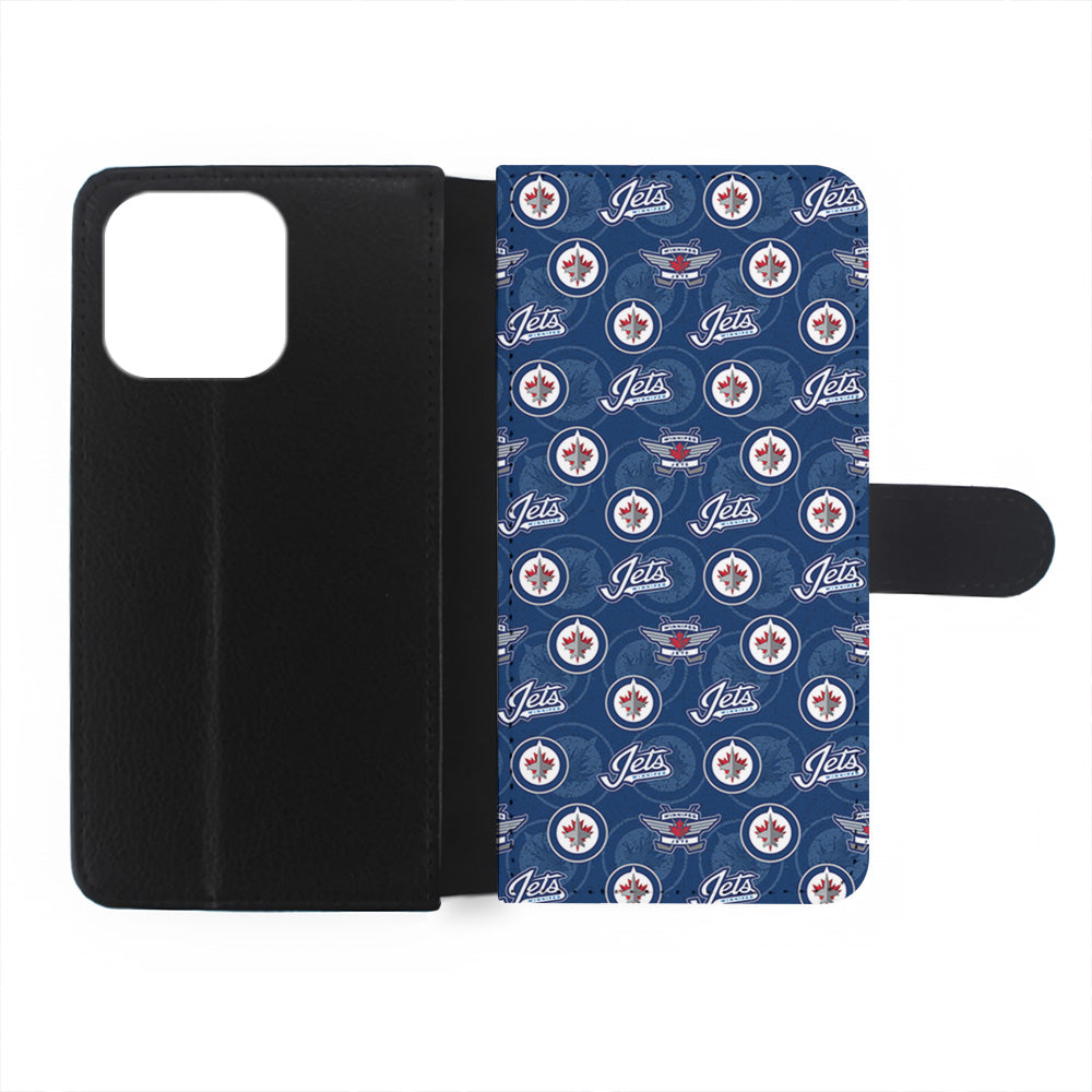 NHL Winnipeg Jets Pattern iPhone 15 Plus Case