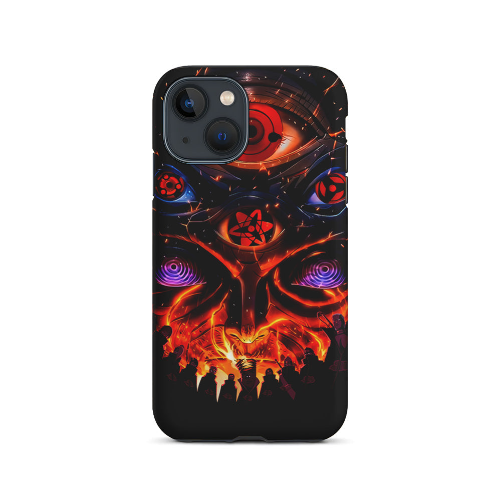 Naruto Akatsuki Clan Eyes iPhone 15 Plus Case