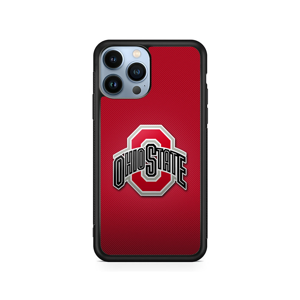 Ohio State Logo Red iPhone 15 Pro Case