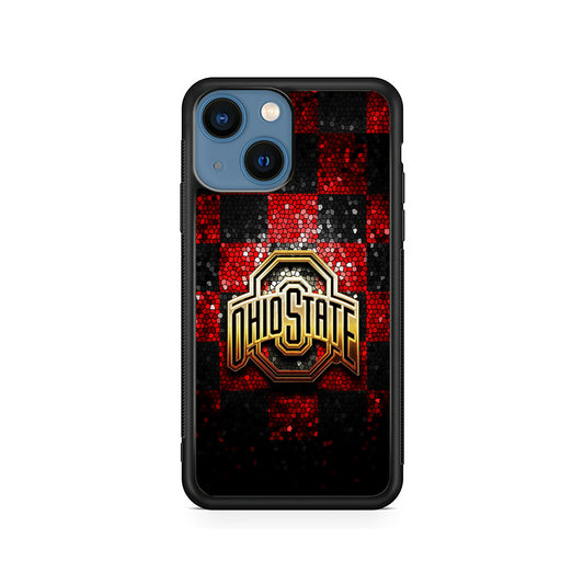 Ohio State Red Black Glitter iPhone 13 Mini Case