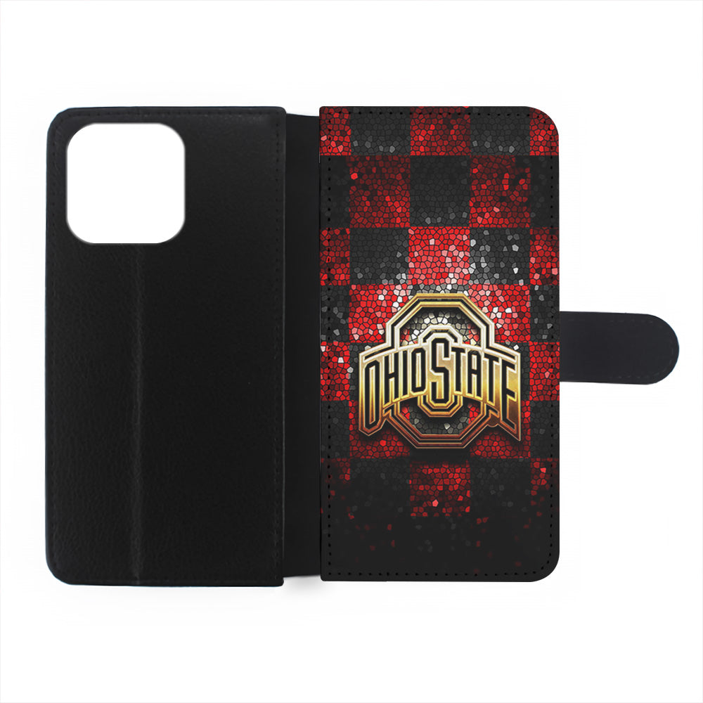 Ohio State Red Black Glitter iPhone 15 Pro Case