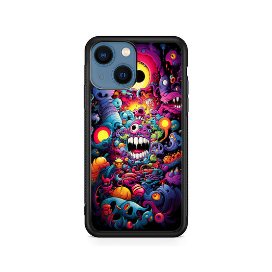 One Eyed Monster Doodle Art iPhone 13 Mini Case