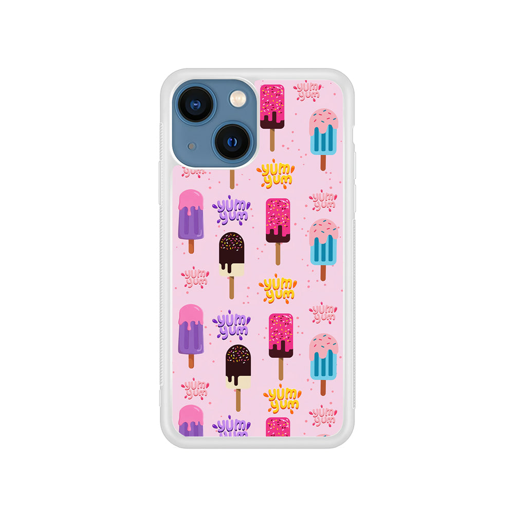 Pink Colourful Cute Ice Cream iPhone 15 Plus Case