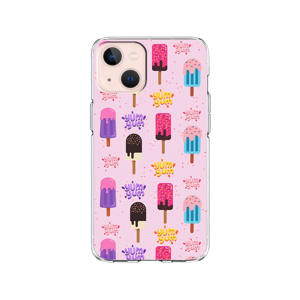 Pink Colourful Cute Ice Cream iPhone 15 Plus Case