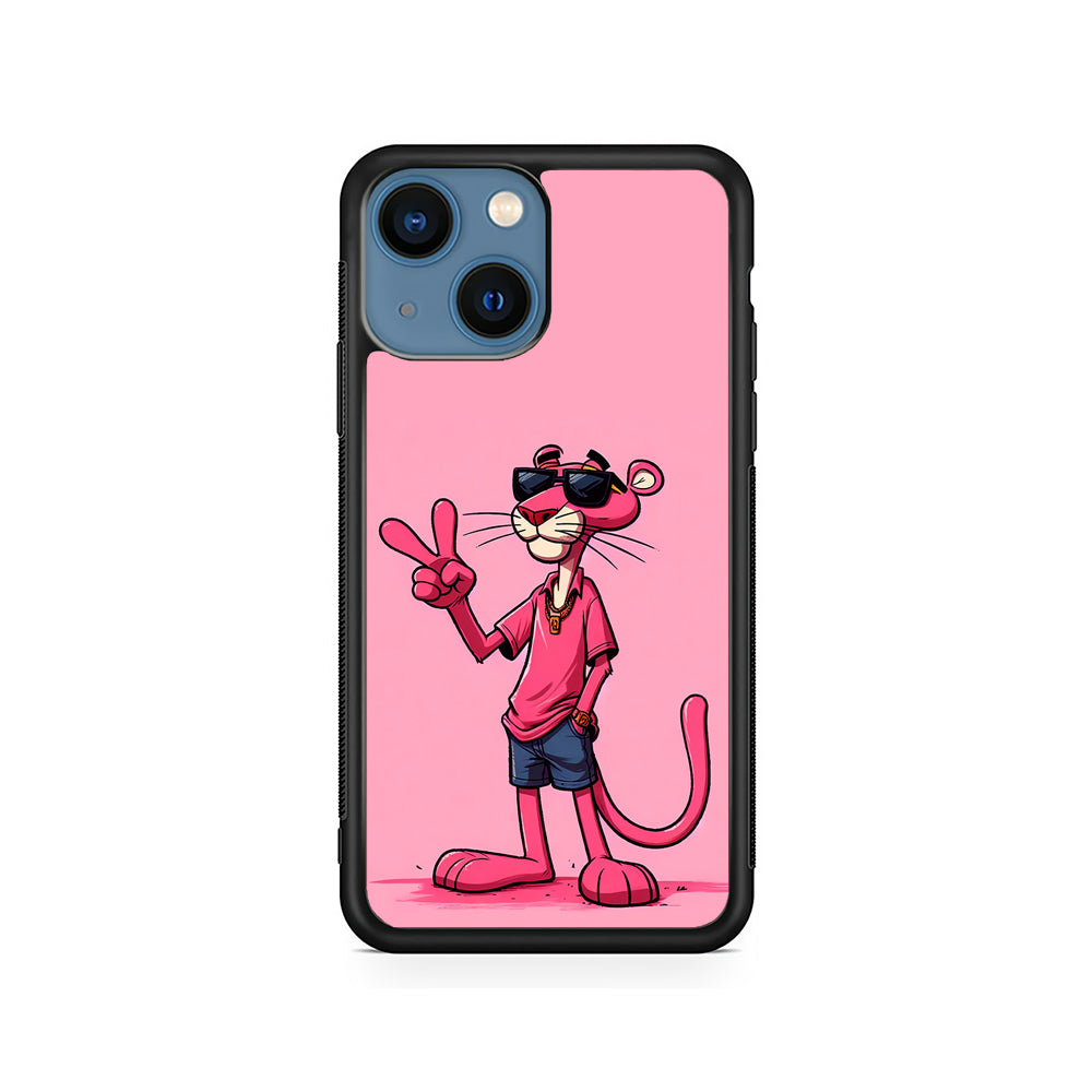 Pink Panther Wearing Glasses iPhone 13 Mini Case