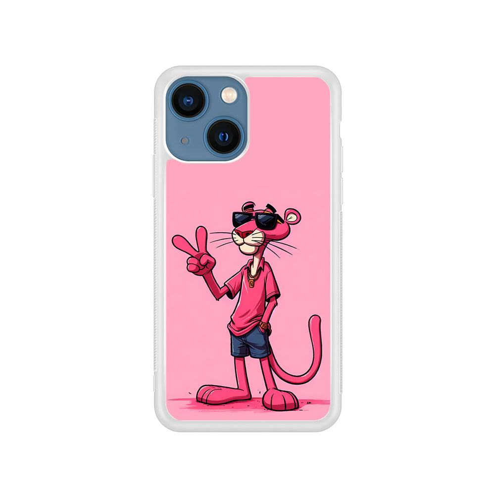 Pink Panther Wearing Glasses iPhone 13 Mini Case