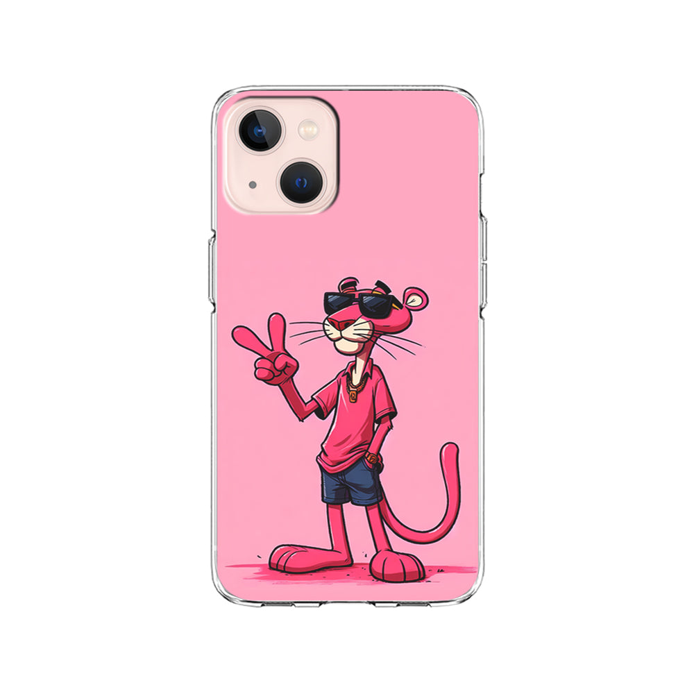 Pink Panther Wearing Glasses iPhone 13 Mini Case