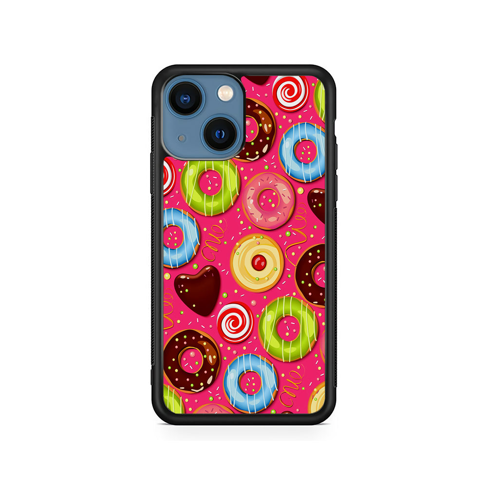 Pink Sweet Cute Donuts iPhone 15 Plus Case