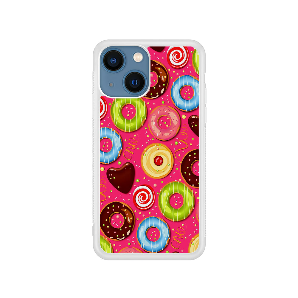 Pink Sweet Cute Donuts iPhone 15 Plus Case