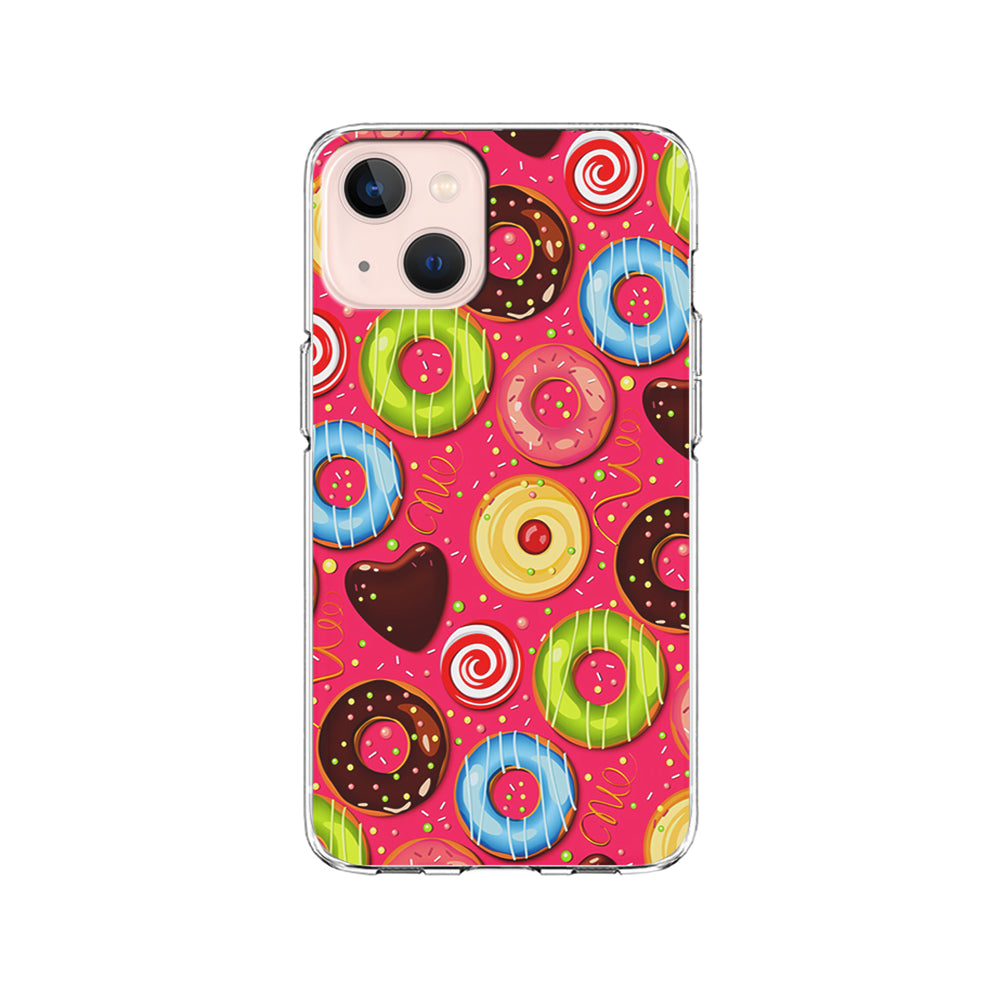 Pink Sweet Cute Donuts iPhone 15 Plus Case