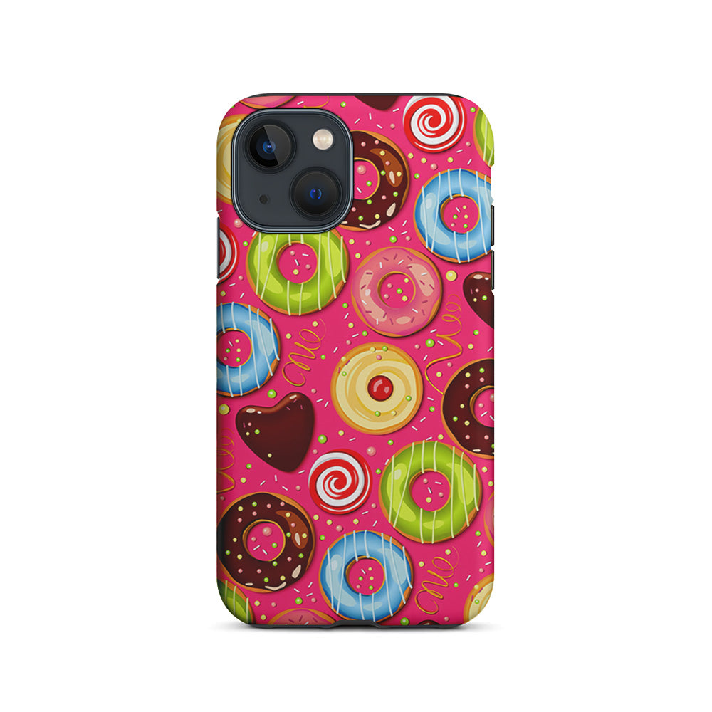 Pink Sweet Cute Donuts iPhone 15 Plus Case