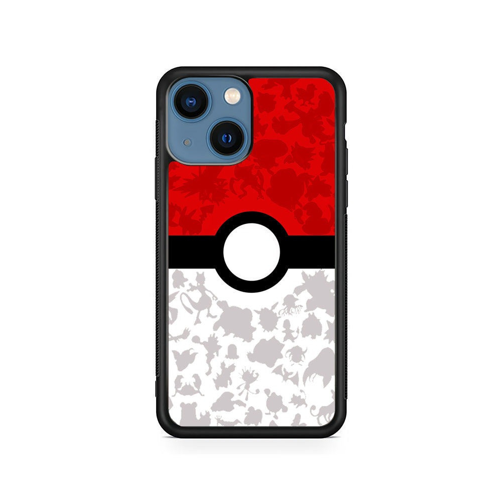 Pokemon Ball Silhouette iPhone 15 Plus Case