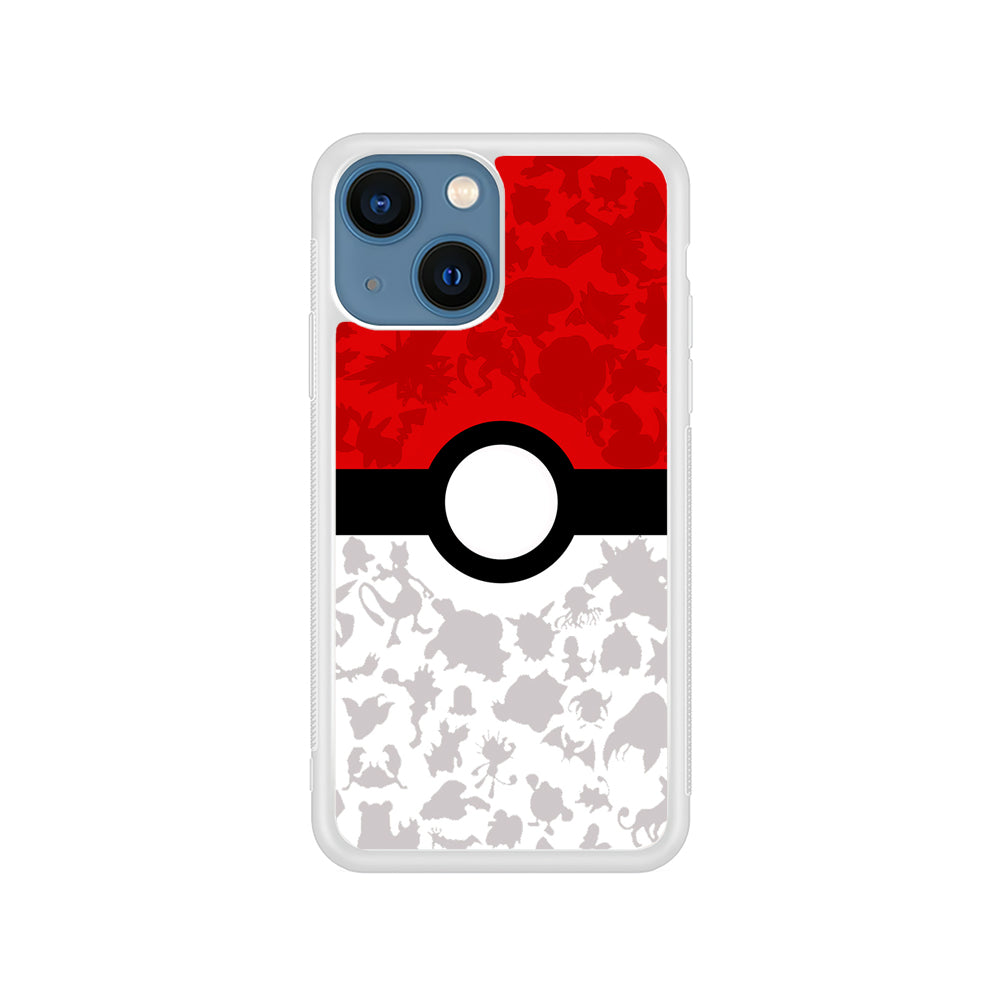 Pokemon Ball Silhouette iPhone 15 Plus Case