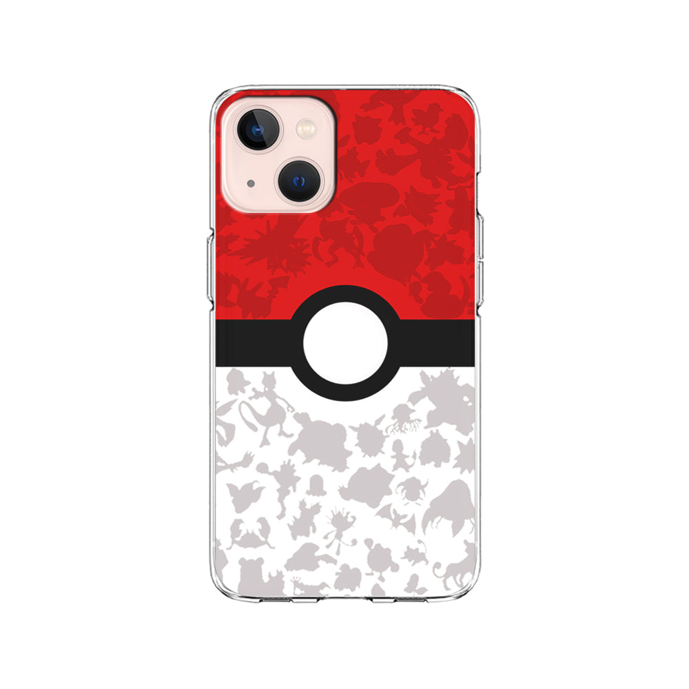 Pokemon Ball Silhouette iPhone 15 Plus Case