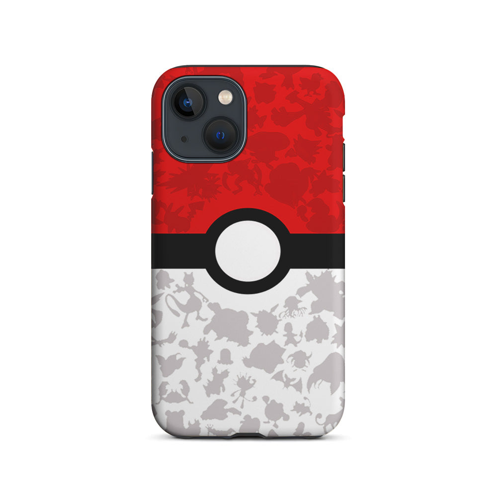 Pokemon Ball Silhouette iPhone 15 Plus Case