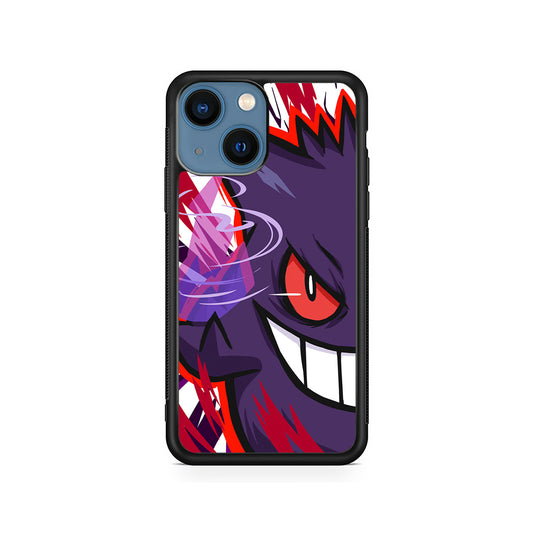 Pokemon Gengar Half Face iPhone 15 Plus Case