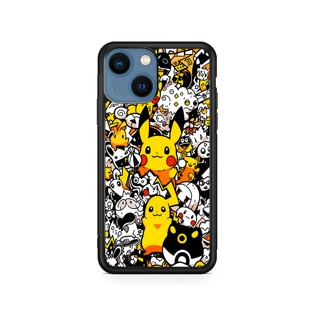 Pokemon Pikachu Doodle iPhone 15 Plus Case