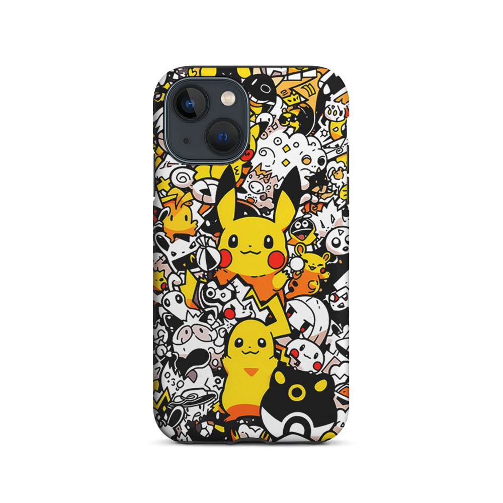 Pokemon Pikachu Doodle iPhone 15 Plus Case