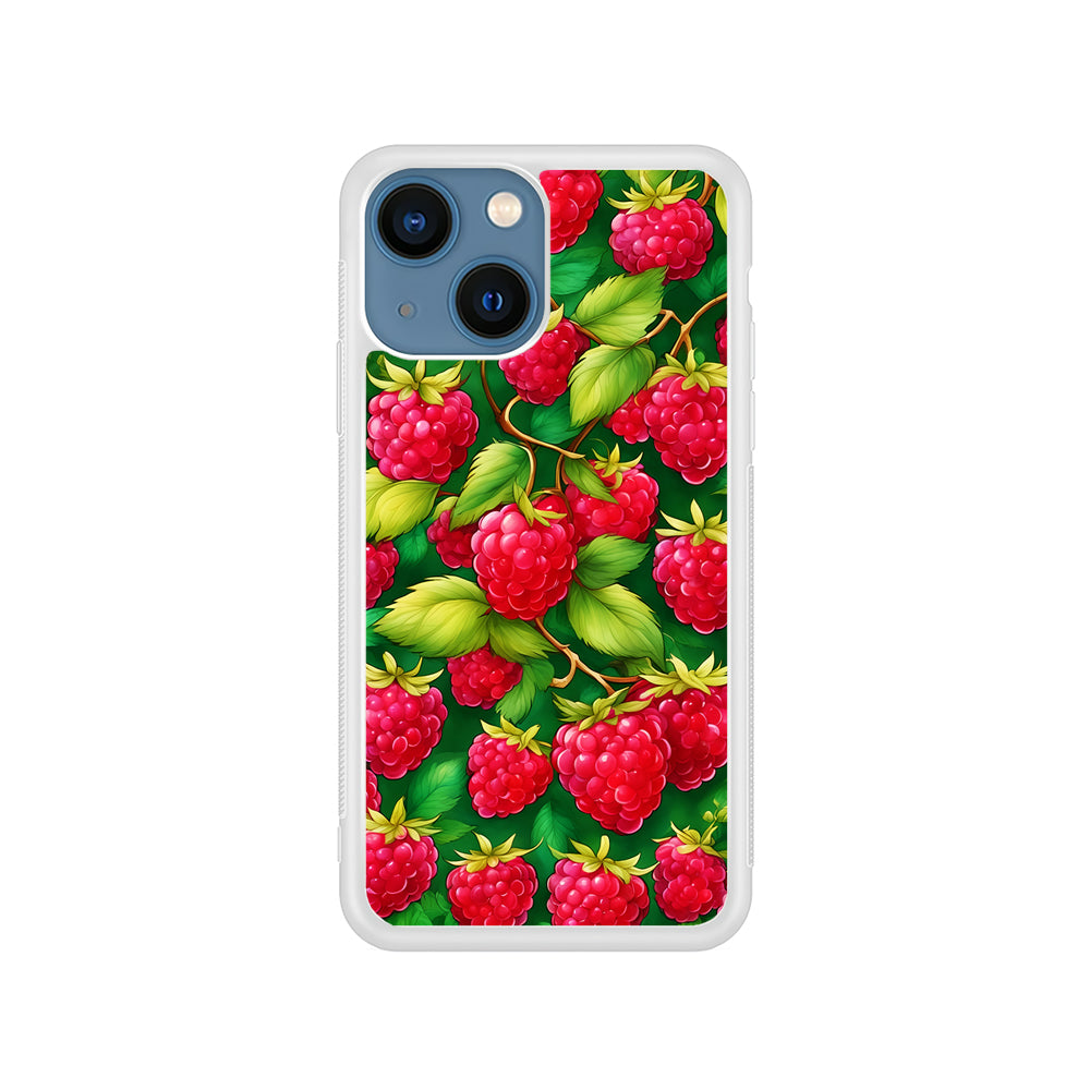 Raspberry Leaves and Berries iPhone 15 Plus Case