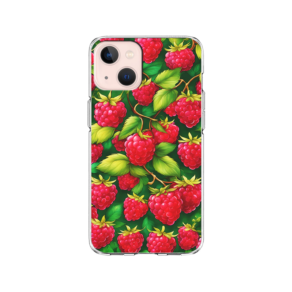 Raspberry Leaves and Berries iPhone 15 Plus Case