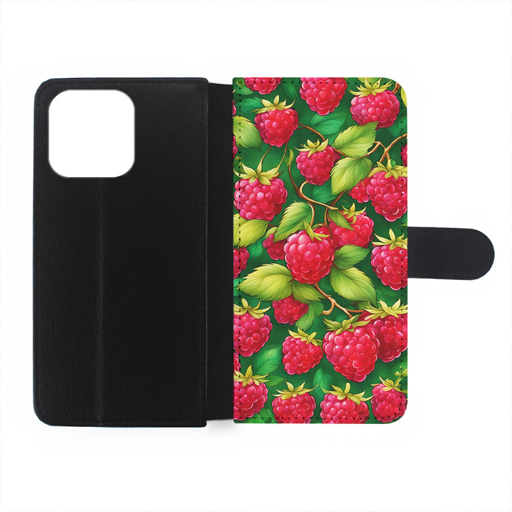 Raspberry Leaves and Berries iPhone 15 Plus Case