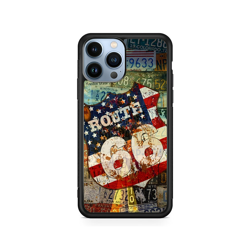 Route 66 Classic Plate iPhone 15 Pro Case