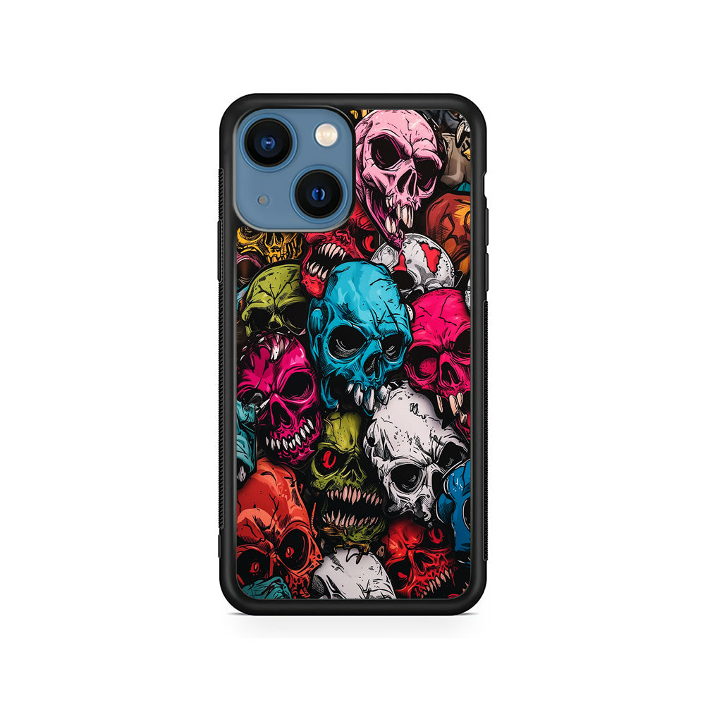 Skull Colorful Pattern iPhone 15 Plus Case