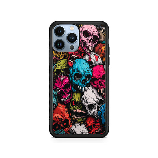 Skull Colorful Pattern iPhone 15 Pro Case