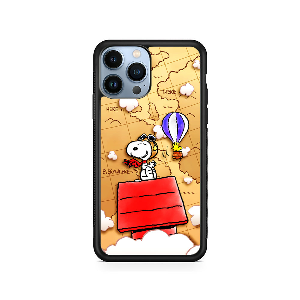 Snoopy Journey Around The World iPhone 14 Pro Case